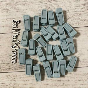 Set/24 Flat Thin Felt Velvet Hanger Pants Skirt Clips